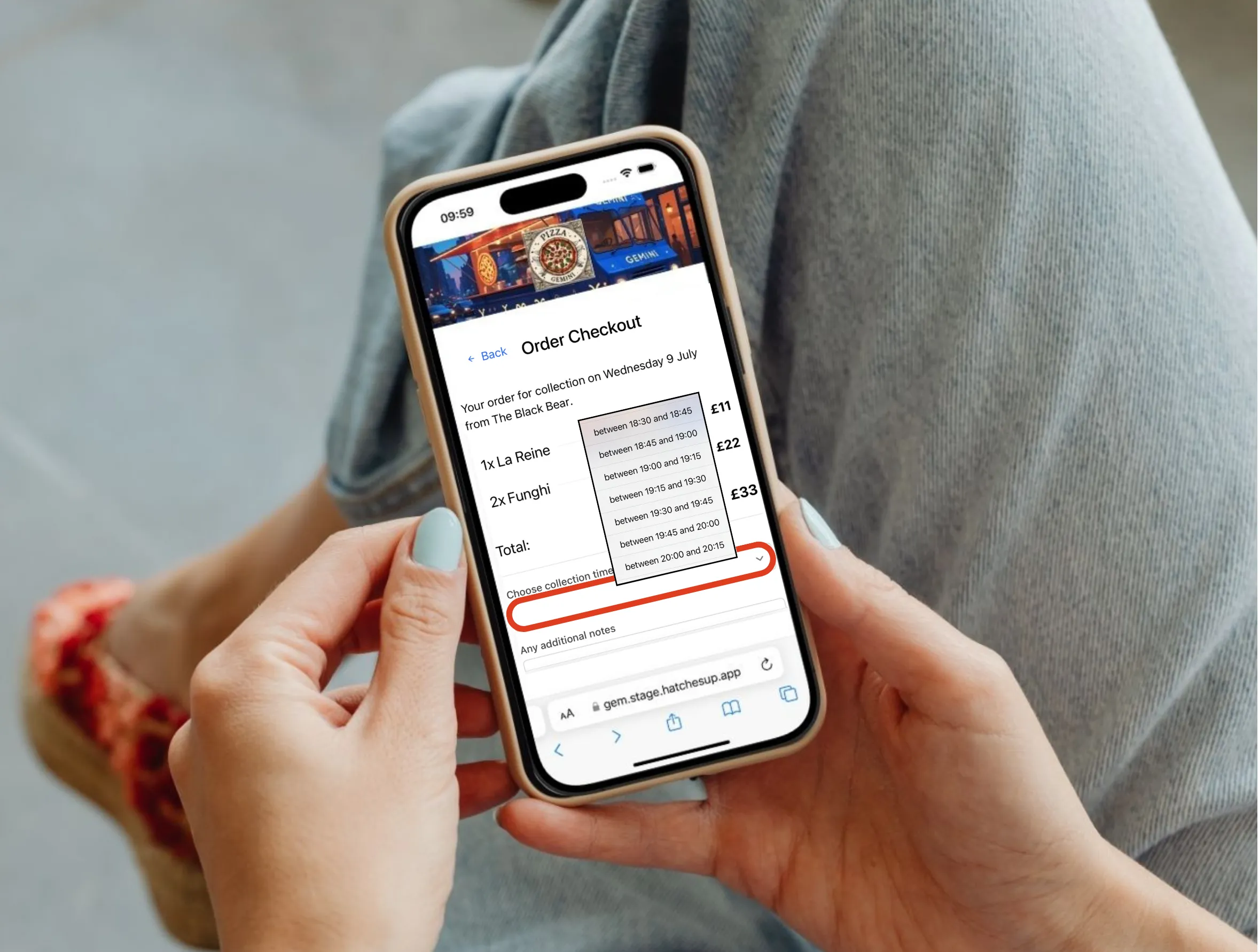 Choose your collection slot